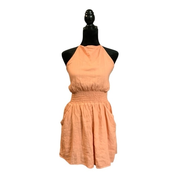 American Eagle Outfitters Pants - American eagle outfitters peach linen romper‎